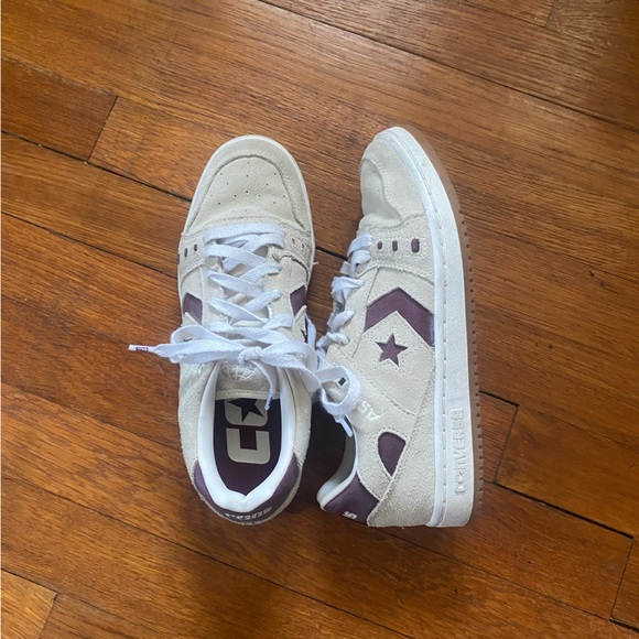 Converse Cons AS-1 Pro Skate Cream and Burgundy Unisex Sneakers - Picture 4 of 7
